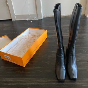 Public Desire Knee High Leather Boots